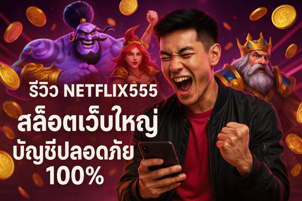 รีวิว NETFLIX555 สล็อตเว็บใหญ่ บัญชีปลอดภัย 100%